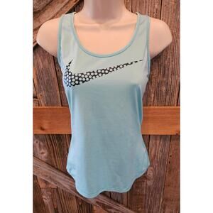 Nike pro womens small racer back performance running yoga gym tank center swoosh